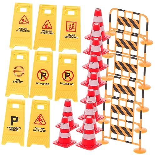 GALPADA 1Satz Simulation Verkehrsschild für Teiliges mit Englischen Symbolen Roten Pylonen und Orangefarbenen Absperrungen Fördert Kognitive Fähigkeiten GALPADA 1Satz Simulation Verkehrsschild für Teiliges mit Englischen Symbolen Roten Pylonen und Orangefarbenen Absperrungen Fördert Kognitive Fähigkeiten von GALPADA
