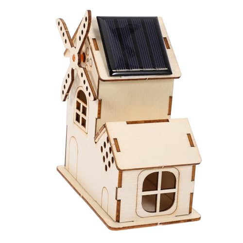GALPADA 1Satz Solarmontagespielzeug DIY Windmühle Holz für Wissenschaftsexperiment Naturwissenschaften Einfach zu Montierendes Solar Windkraftanlagen Kit für Kreatives von GALPADA