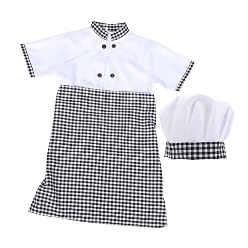GALPADA 1Satz Unisex Kochkostüm Kurze Ärmel Bluse mit Schürze und Hut für Rollenspiele für Große für Cosplay und Feiertage GALPADA 1Satz Unisex Kochkostüm Kurze Ärmel Bluse mit Schürze und Hut für Rollenspiele für Große für Cosplay und Feiertage von GALPADA