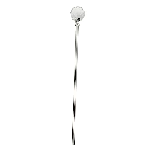GALPADA 1Stk Kristallkugel partyzubehör catchring Halloween Rollenspiel Stab Halloweenkostüm Zirkuskostüm Frauen Cosplay Spazierstock Bühnenzepter Plastik Silver von GALPADA