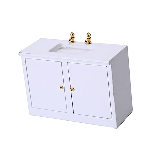GALPADA 1Stück Mini Waschbecken Set Für Puppenhaus Exquisites Zubehör Für Badezimmer Dekoration Waschbecken Modell Weiß Für Kleine Hausmöbel Und Puppenstuben Hochwertige von GALPADA