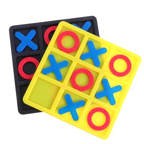 GALPADA 2 Boxen Taktiles Puzzle Kinderspiele Brettspiel Familie Senioren Kleines Tic Toe Jumbo Spiel Tik Tac Toe Spiel Tik Tak Toe Yas Play Umweltfreundlicher Harzkunststoff von GALPADA