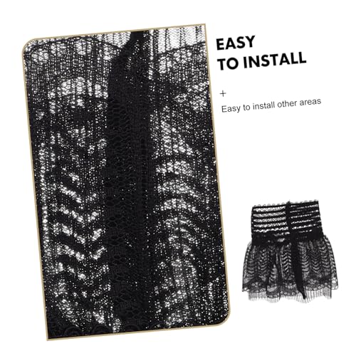 GALPADA 2 Paar Spitzen Handgelenkmanschetten Braut Handgelenkmanschetten Für Damen Spitzenmanschetten Für Handgelenke Schwarze Spitzenmanschetten Fingerlose von GALPADA