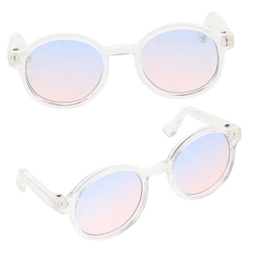 GALPADA 2 Paare Miniatur Puppenbrillen Stylische Sonnenbrillen Puppenzubehör DIY Modische Accessoires für Puppen Kostüm und Bastelprojekte von GALPADA