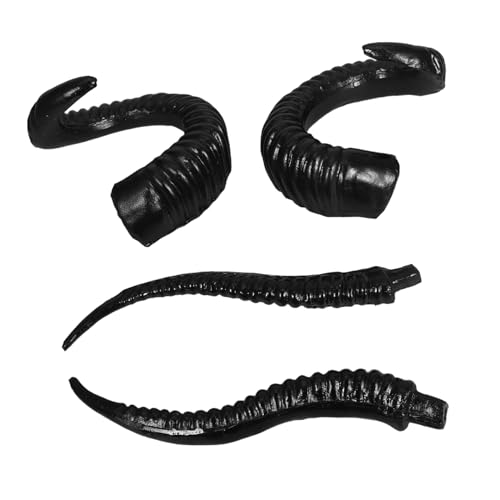 GALPADA 2 Paare Realistische Faux Haarreif Diy Dekorationsmaterialien für Schafhorn für Karneval Halloween Themenpartys von GALPADA