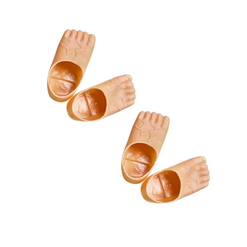 GALPADA 2 Paare Riesige Hausschuhe als Kostümrequisiten Hautfarbene Cosplay Pantoffeln Bequeme Langlebige Überzieher für Halloween Karneval Partys und Lustige Verkleidungen von GALPADA