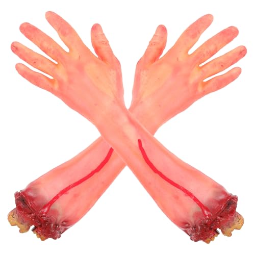 GALPADA 2 STK. Realistische Halloween Deko Simulierte Abgetrennte Hände Prop Horror Gebrochene Arme mit Blutigem Aussehen Leichtes Material für Gruselige Party Deko und Scherzartikel GALPADA 2 STK. Realistische Halloween Deko Simulierte Abgetrennte Hände Prop Horror Gebrochene Arme mit Blutigem Aussehen Leichtes Material für Gruselige Party Deko und Scherzartikel von GALPADA