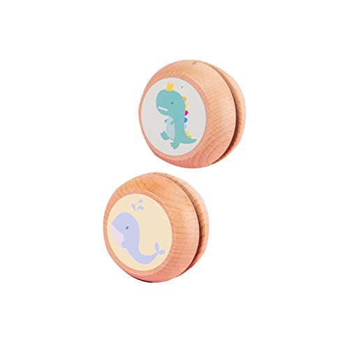 GALPADA 2 STÜCK Holz Yo Yo mit Bunten Drucken Frühes Lernspielzeug für Dinosaurier Delfin Stil GALPADA 2 STÜCK Holz Yo Yo mit Bunten Drucken Frühes Lernspielzeug für Dinosaurier Delfin Stil von GALPADA
