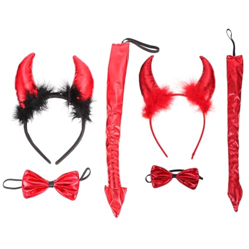 GALPADA 2 Sätze Horn-stirnband-set Dämonenschwanz Stirnband Mit Dämonenhörnern Teufel Foto Requisiten Make-up-stirnbänder Teufelsschwanz Kleidungsset Seidenzahnseide Mann Halloween GALPADA 2 Sätze Horn-stirnband-set Dämonenschwanz Stirnband Mit Dämonenhörnern Teufel Foto Requisiten Make-up-stirnbänder Teufelsschwanz Kleidungsset Seidenzahnseide Mann Halloween von GALPADA