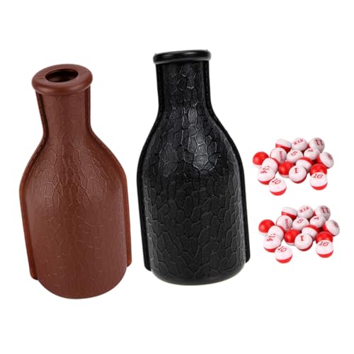 GALPADA 2 Sätze Kunststoff Billard Flaschenwürfel Spielwürfel Set mit Nummerierten Kugeln Robustes Pool Zubehör für Snooker und Praktisches Partyspiel für Freunde und Familie von GALPADA