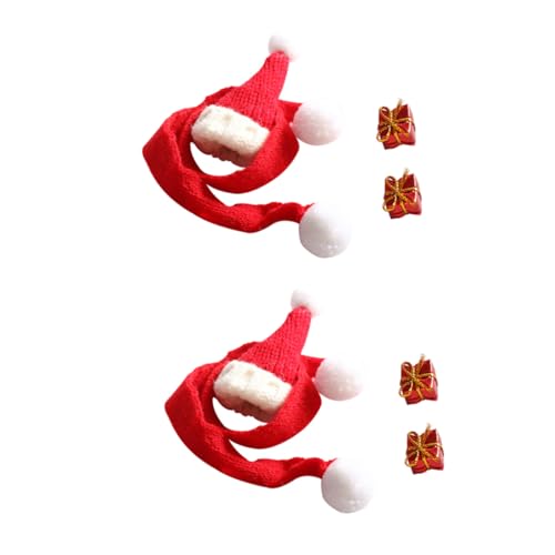 GALPADA 2 Sätze Mini Weihnachtsmütze und Schal Mini Strickhut Rot Elastisch Puppenhaus-deko und Zubehör für Weihnachtsdekoration GALPADA 2 Sätze Mini Weihnachtsmütze und Schal Mini Strickhut Rot Elastisch Puppenhaus-deko und Zubehör für Weihnachtsdekoration von GALPADA