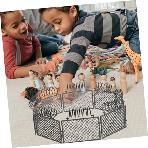 GALPADA 2 Sätze Miniatur Kunststoffzaun Sicherheitszaun Zubehör für DIY Bauernhof Kleine Zaunelemente für Kreative Bauprojekte von GALPADA