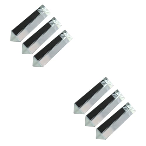 GALPADA 2 Sätze Prisma Spektrum Physik Kaleidoskop Fenster Licht Licht Optik Wissenschaft Glas Dreieck Optisches Glas 3 Stück * 2 von GALPADA