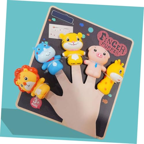 GALPADA 2 Sätze Tier Fingerpuppen Vinyl Puppen für Junge Mädchen Eltern Junge Mädchen Interaktiv Zoo und Wald Motive Fingerspielzeug von GALPADA