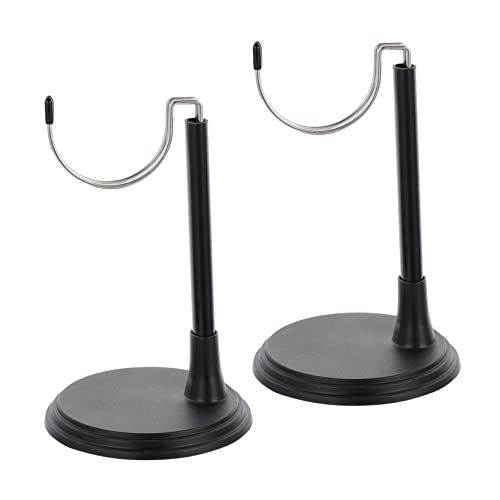 GALPADA 2 Sätze stehend Stehen Mini-Puppenhauszubehör Stand gemacht Puppenhalter Steht doll Accessories tooniesregal acryl puppenständer verstellbar Figurenhalter Stütze Metall Black von GALPADA
