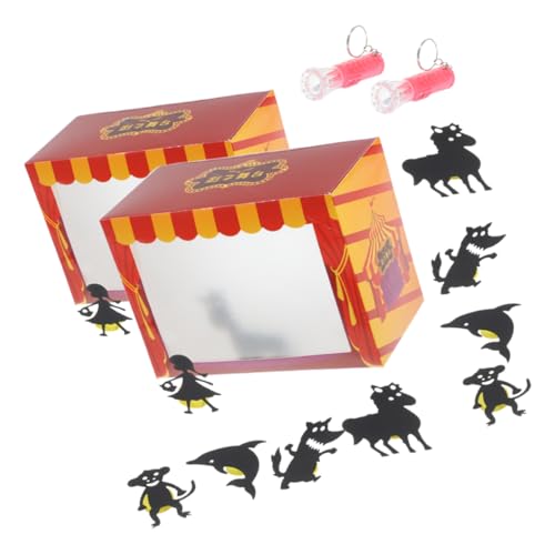 GALPADA 2 Satz DIY Schattenpuppen Theater Set Teiliges Puppenspiel Bastelkit für Kreative Geschichtenerzählung und Interaktive Aktivitäten Pädagogisches von GALPADA