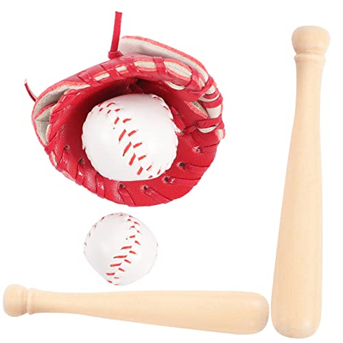 GALPADA 2 Sets Baseball Softball Hülle Mini Baseballschläger Baseball Dekorationen Sportübungen Mini Baseballschläger Und Handschuhe Miniatur Baseballschläger Zum Basteln von GALPADA