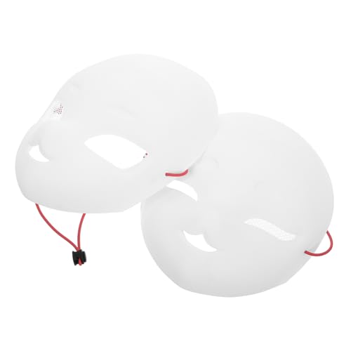 GALPADA 2 Stk Weiße Embryomaske Cosplay-gesichtsmaske Masken Färben Masken Zum Ausmalen Von Tieren Vollgesichtsmaske Weiß Diy Vollgesichtsmaske Weiße Gesichtsmaske Weiß Gittergewebe von GALPADA
