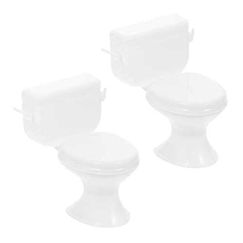 GALPADA 2 Stück Badezimmerdekorationen Mini Möbel Für Puppenhaus Winziges Puppenhaus Badezimmer Erste Toiletten Miniatur Badezimmerspielzeug Badezimmer Kleine Gefälschte Mini von GALPADA