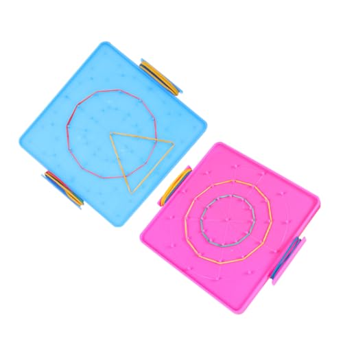 GALPADA 2 Stück Doppeltes Geoboard für Kunststoff Nagelbretter für Mathematische Übungen Pädagogisches Geeignet für Grundschule und Hausunterricht und Blau GALPADA 2 Stück Doppeltes Geoboard für Kunststoff Nagelbretter für Mathematische Übungen Pädagogisches Geeignet für Grundschule und Hausunterricht und Blau von GALPADA