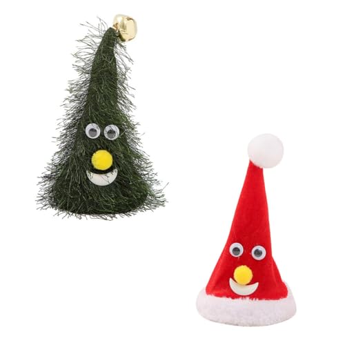 GALPADA 2 Stück Elektrisches Weihnachtsbaum PVC Schwingend Leichte Tragbare Tischdekoration für Weihnachten Wiederverwendbar Sicher und Dekorativ für Indoor-weihnachtsfeiern von GALPADA
