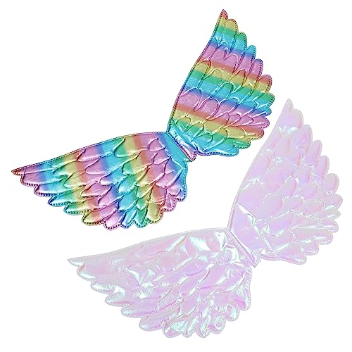 GALPADA 2 Stück Engel Flügel Kostüm Requisiten Bunte für Party Karneval Leichte und Dekorative Performance Flügel für Fotos und Kindergeburtstag GALPADA 2 Stück Engel Flügel Kostüm Requisiten Bunte für Party Karneval Leichte und Dekorative Performance Flügel für Fotos und Kindergeburtstag von GALPADA