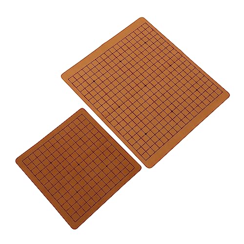GALPADA 2 Stück Faltbares Leder Go Schachbrett für Doppelseitiges PU Brettspiel Lernspielzeug für und Koordination Zufällige Farbe von GALPADA
