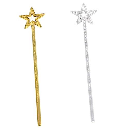 GALPADA 2 Stück Feenstäbe Magische Sterne Zauberstäbe für Cosplay Requisiten für Mädchen Geeignet für Geburtstagsfeiern und Schulprojekte von GALPADA