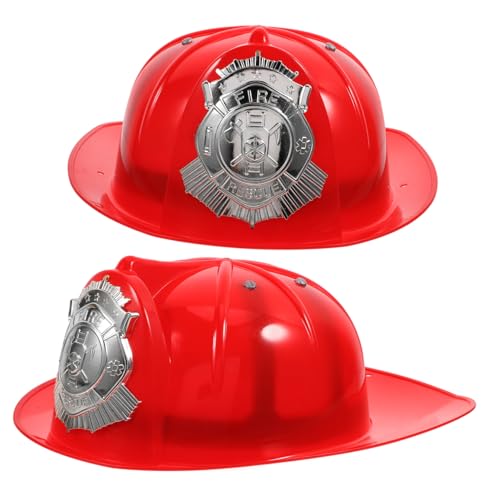 GALPADA 2 Stück Feuerwehrhelm aus Robustem Kunststoff für Rollenspiele und Kostümpartys Rote Feuerwehrmütze für Jungen und Mädchen Geeignet für Karneval Halloween und GALPADA 2 Stück Feuerwehrhelm aus Robustem Kunststoff für Rollenspiele und Kostümpartys Rote Feuerwehrmütze für Jungen und Mädchen Geeignet für Karneval Halloween und von GALPADA