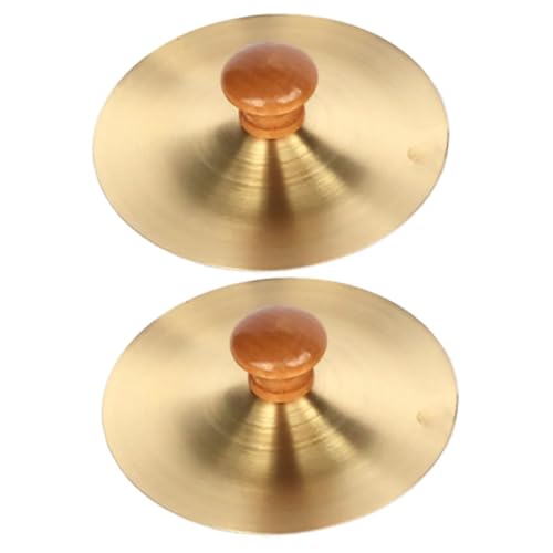 GALPADA 2 Stück Fingerbecken Teilig mit Holzgriff Kleine Percussion Zimbeln für Musikspielzeug Langlebige Klare Musikinstrumente für Frühe Musikalische GALPADA 2 Stück Fingerbecken Teilig mit Holzgriff Kleine Percussion Zimbeln für Musikspielzeug Langlebige Klare Musikinstrumente für Frühe Musikalische von GALPADA