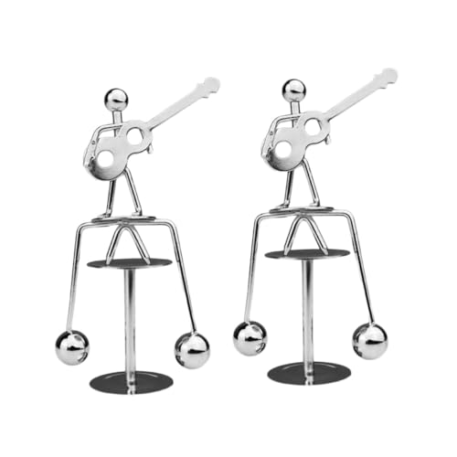 GALPADA 2 Stück Gitarre und Mann Balance aus Rostfreiem Kreatives Physikalisches Balancierspielzeug Dekoratives Home Office Ornament Stabiles Miniatur dekor von GALPADA