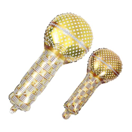 GALPADA 2 Stück Goldene Mikrofon Folienballons Teiliges Kleine und Große Party Deko für Geburtstag Kinderfest und Ktv Luftdichte Lebendige Bühnen Mikrofonform Leichte Geburtstagsfeier GALPADA 2 Stück Goldene Mikrofon Folienballons Teiliges Kleine und Große Party Deko für Geburtstag Kinderfest und Ktv Luftdichte Lebendige Bühnen Mikrofonform Leichte Geburtstagsfeier von GALPADA