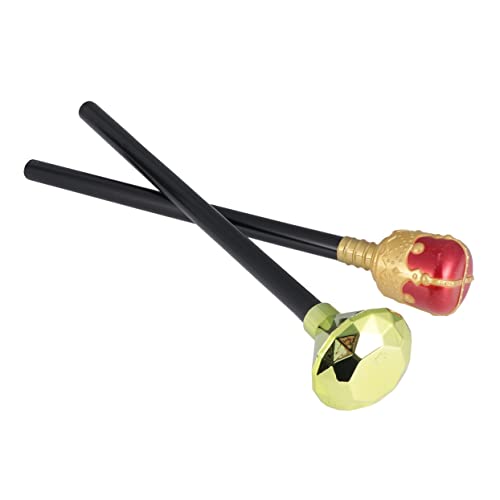 GALPADA 2 Stück Halloween Königinnen Diamant Königs Weihnachtsdekoration Matte Dekoration Feiertags Brosche Kleiner Schuhlöffel Für Frauen Kleidung Zauberstab Band von GALPADA