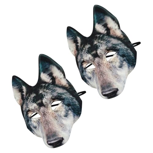GALPADA 2 Stück Halloween Wolf Maske Realistische Werewolf Halbgesichts Masken Leichtem Eva Wiederverwendbar Komfortabel für Halloween Karneval Cosplay und Kostümpartys GALPADA 2 Stück Halloween Wolf Maske Realistische Werewolf Halbgesichts Masken Leichtem Eva Wiederverwendbar Komfortabel für Halloween Karneval Cosplay und Kostümpartys von GALPADA