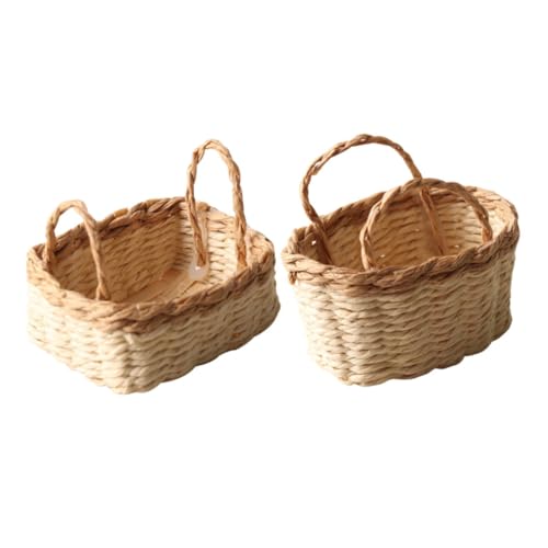 GALPADA 2 Stück Handgefertigte Miniatur Körbe Set Kleine Gewebte Aufbewahrungskörbe Realistische Details Leicht und Tragbar für Puppenhaus Dekoration und Kreative Miniaturmöbelgestaltung GALPADA 2 Stück Handgefertigte Miniatur Körbe Set Kleine Gewebte Aufbewahrungskörbe Realistische Details Leicht und Tragbar für Puppenhaus Dekoration und Kreative Miniaturmöbelgestaltung von GALPADA