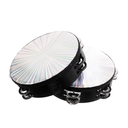 GALPADA 2 Stück Handheld Tamburin Doppelreihig Jingles Percussion Instrument Klare Party Tanz Hochzeit Musikperformance GALPADA 2 Stück Handheld Tamburin Doppelreihig Jingles Percussion Instrument Klare Party Tanz Hochzeit Musikperformance von GALPADA