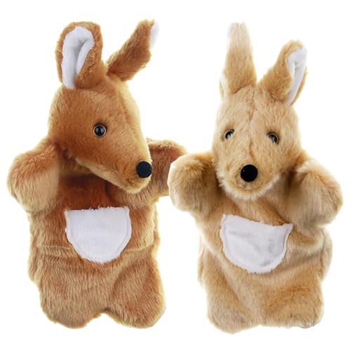 GALPADA 2 Stück Handpuppen Teilig Kuscheltier Tier Handspielpuppen für Realistische Plüsch Handpuppen Pädagogisches Activity und Koordination Geeignet für Puppentheater von GALPADA