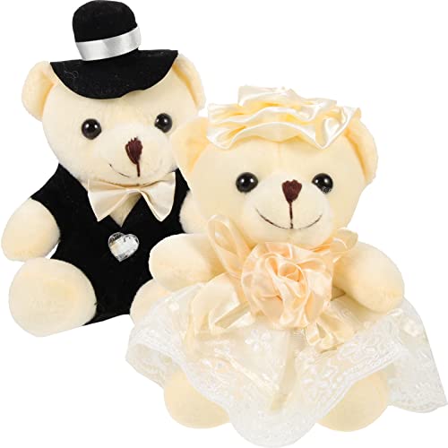 GALPADA 2 Stück Hochzeitspuppe Bären knuddelig Bär Plüschpuppe Hochzeit tragen Hochzeitspaar ausgestopfte Tiere trägt Stofftierhochzeit Bär Stofftier PP Baumwolle Weiß GALPADA 2 Stück Hochzeitspuppe Bären knuddelig Bär Plüschpuppe Hochzeit tragen Hochzeitspaar ausgestopfte Tiere trägt Stofftierhochzeit Bär Stofftier PP Baumwolle Weiß von GALPADA
