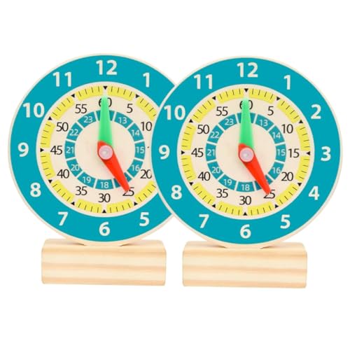 GALPADA 2 Stück Holz Lernuhr Teiliges Cartoon Uhr Modell Kleine Uhr Lernspielzeug für Jahre von Zeitverständnis Hand Auge Koordination Kreativität GALPADA 2 Stück Holz Lernuhr Teiliges Cartoon Uhr Modell Kleine Uhr Lernspielzeug für Jahre von Zeitverständnis Hand Auge Koordination Kreativität von GALPADA