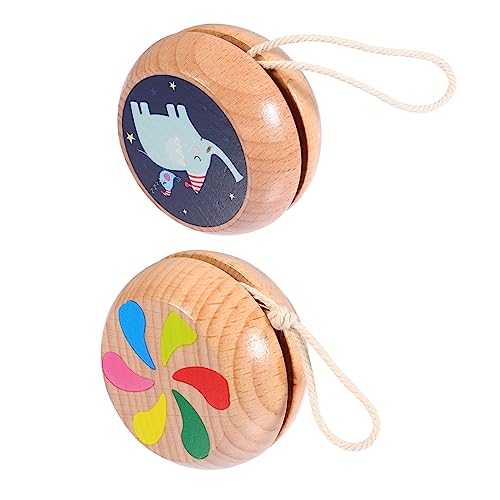 GALPADA 2 Stück Holz Responsive Ball für Anfänger Doppelseitiges für Mädchen und Jungen Fördert Spielerisch die Feinmotorik und Kreativität von GALPADA