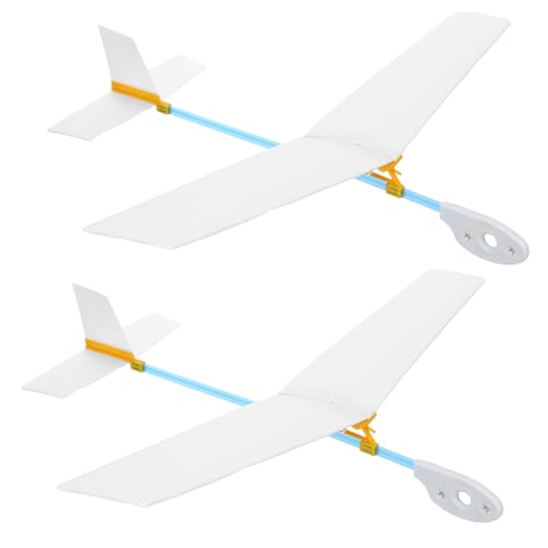 GALPADA 2 Stück Holzflugzeug Gleiter Bausatz Stem Lernspielzeug zum Basteln Fördert Kreativität Hand Auge Koordination für Drinnen und Draußen Pädagogisches Flugzeugmodell von GALPADA