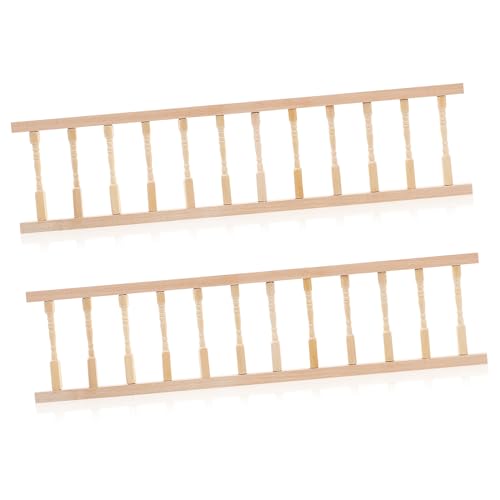 GALPADA 2 Stück Holzhandlauf Dekore Kleine Puppen Puppenhäuser Puppenhausgeländer Miniatur Verandageländer Geländer Für Puppenhausspielzeug Miniatur Puppenhaus Miniaturmodell Mini von GALPADA