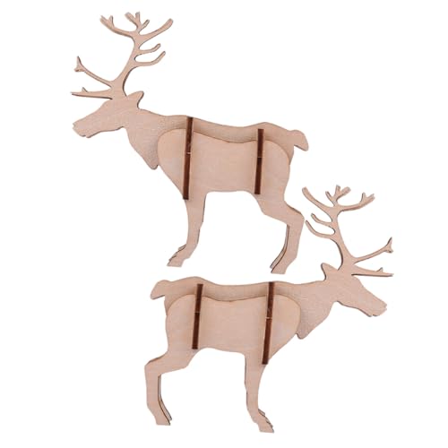 GALPADA 2 Stück Holzpuzzle Hirsch Modell Bausatz Teilig DIY Holzbausatz für Erwachsene Holzdeko Handwerksspielzeug Geduld und Beobachtung GALPADA 2 Stück Holzpuzzle Hirsch Modell Bausatz Teilig DIY Holzbausatz für Erwachsene Holzdeko Handwerksspielzeug Geduld und Beobachtung von GALPADA
