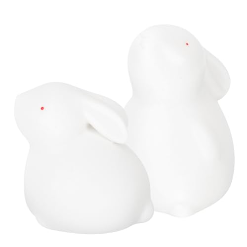 GALPADA 2 Stück Keramik Hasen Figuren Teilig Niedliche Häschen Skulpturen Tischdekoration Wohnzimmer Büro Zimmer Deko von GALPADA