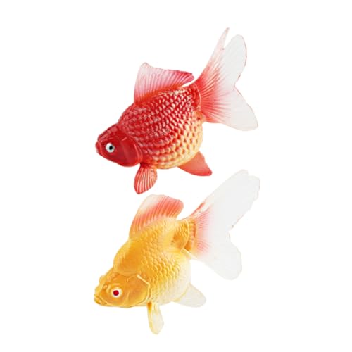 GALPADA 2 Stück Kognitives Fischspielzeug realistischer Fisch Goldfischspielzeug Simulationsfisch Unterwasser aquariumdekoration gefälschtes Tiermodell Fischverzierung PVC von GALPADA