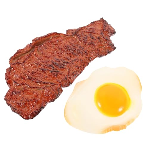 GALPADA 2 Stück Künstliches Steak und Spiegelei Modell Realistische Simulation aus Sicherem Material Glatte Oberfläche Dekorative Food Props für Fotografie und Küchen Deko Teiliges GALPADA 2 Stück Künstliches Steak und Spiegelei Modell Realistische Simulation aus Sicherem Material Glatte Oberfläche Dekorative Food Props für Fotografie und Küchen Deko Teiliges von GALPADA
