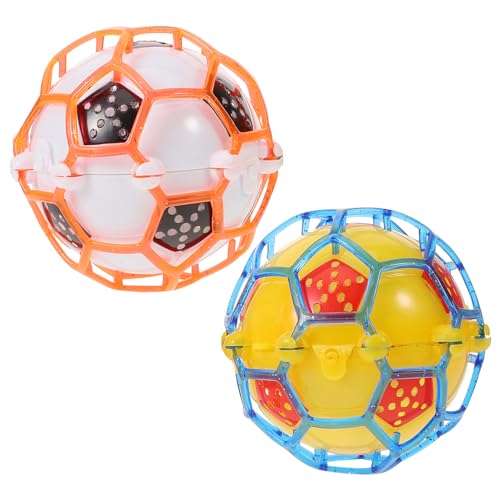 GALPADA 2 Stück Luminous Jumping Ball Pack Leuchtende Musik Fußballspielzeuge ohne Batterie für Outdoor Spielspaß Zufällige Farbe Zufällige Farbe von GALPADA
