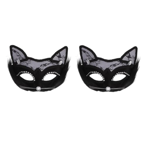 GALPADA 2 Stück Maskerade Maske Maskerade Maske Halloween Katze Gesichtsmaske Maskenmaske Für Paare Halloween-maske Katzenmaske Pelzig Strass-katzenmaske Masken Katzenmasken Wolf Black Pvc GALPADA 2 Stück Maskerade Maske Maskerade Maske Halloween Katze Gesichtsmaske Maskenmaske Für Paare Halloween-maske Katzenmaske Pelzig Strass-katzenmaske Masken Katzenmasken Wolf Black Pvc von GALPADA