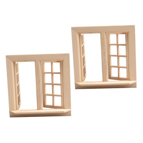 GALPADA 2 Stück Maßstab Teiliges Holzrahmen Miniaturmöbel Zubehör für DIY Puppenhaus Dekoration Sammler von GALPADA