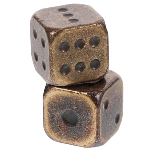 GALPADA 2 Stück Metallwürfel Schluck Tischspielwürfel 6-seitiges Spiel Mini Standard-spielwürfel Zahlenwürfel Partyspielwürfel Party-Requisite Tragbare Metall -würfe Golden GALPADA 2 Stück Metallwürfel Schluck Tischspielwürfel 6-seitiges Spiel Mini Standard-spielwürfel Zahlenwürfel Partyspielwürfel Party-Requisite Tragbare Metall -würfe Golden von GALPADA